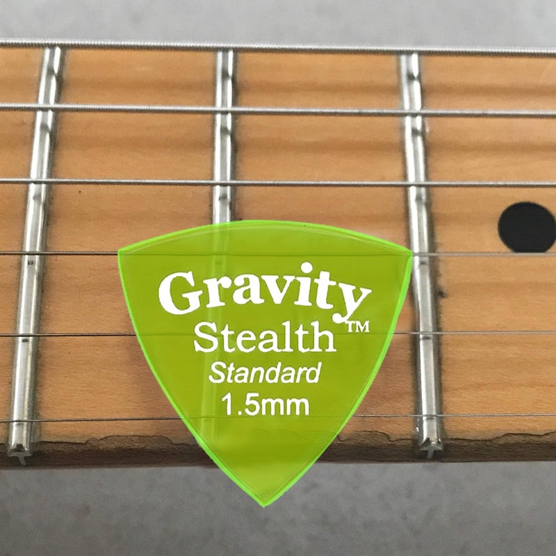 Gravity Picks Acrylic Guitar Picks - Polished, Sharper & Stronger Bevels for Brighter Sound & Tighter Grip - 1.5mm Stealth Design & Standard Thickness - Handcrafted in California (5 Pack) - Image 2